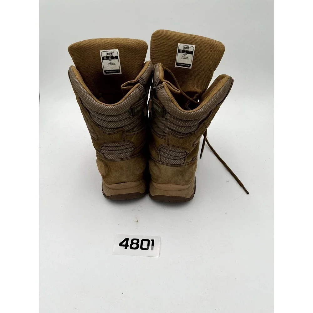 Magnum Response 8.0 7201 Mens 12D Boots Brown Leather Mid-Calf Work Safety Boots
